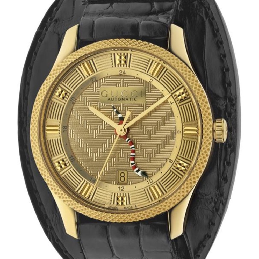 Gucci 40MM Men's Swiss Automatic Eryx Black